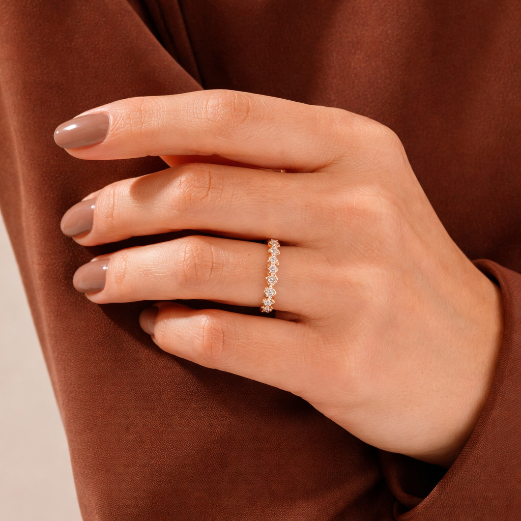 Minimalist Baguette Cut Diamond Half Eternity Wedding Band In Gold Style
