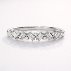 Baguette And Round Cut Diamond Wedding Band In Yellow Gold Design Style
