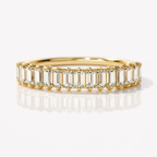Baguette Cut Anniversary Wedding Band In Rose Gold

