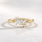 Baguette Diamond Ring Zig Zag Ring Minimalist Diamond Ring Diiro.
