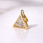 Diamond Triangle Pendant Bezel Diamond Pendant Gold Triangle Pendant
