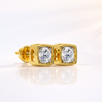 Cushion Cut Diamond Earrings With Four Round Prong Setting
