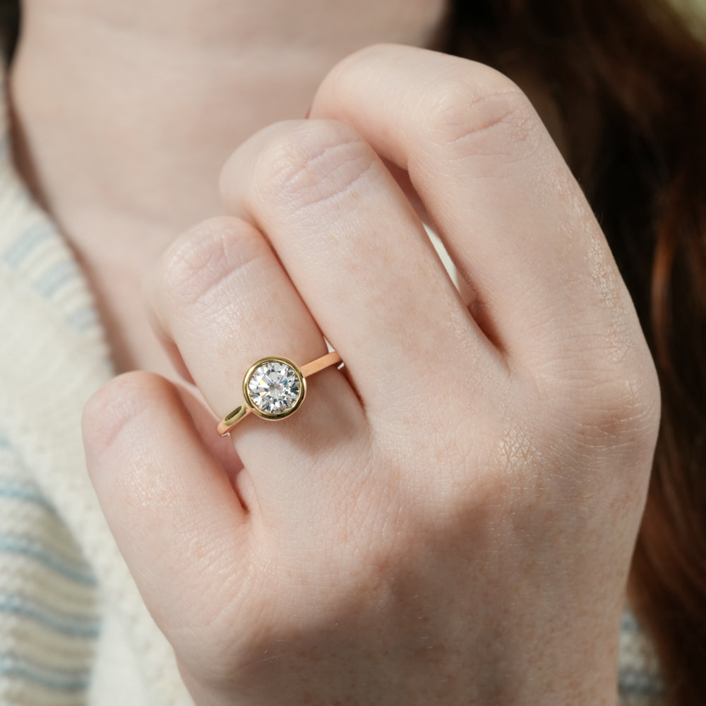 Custom Protective Bezel For Ring Designs To Secure A Center Stone.
