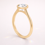 Sparkly Moissanite Ring Offering Incredible Brilliance And Fire In A Setting.
