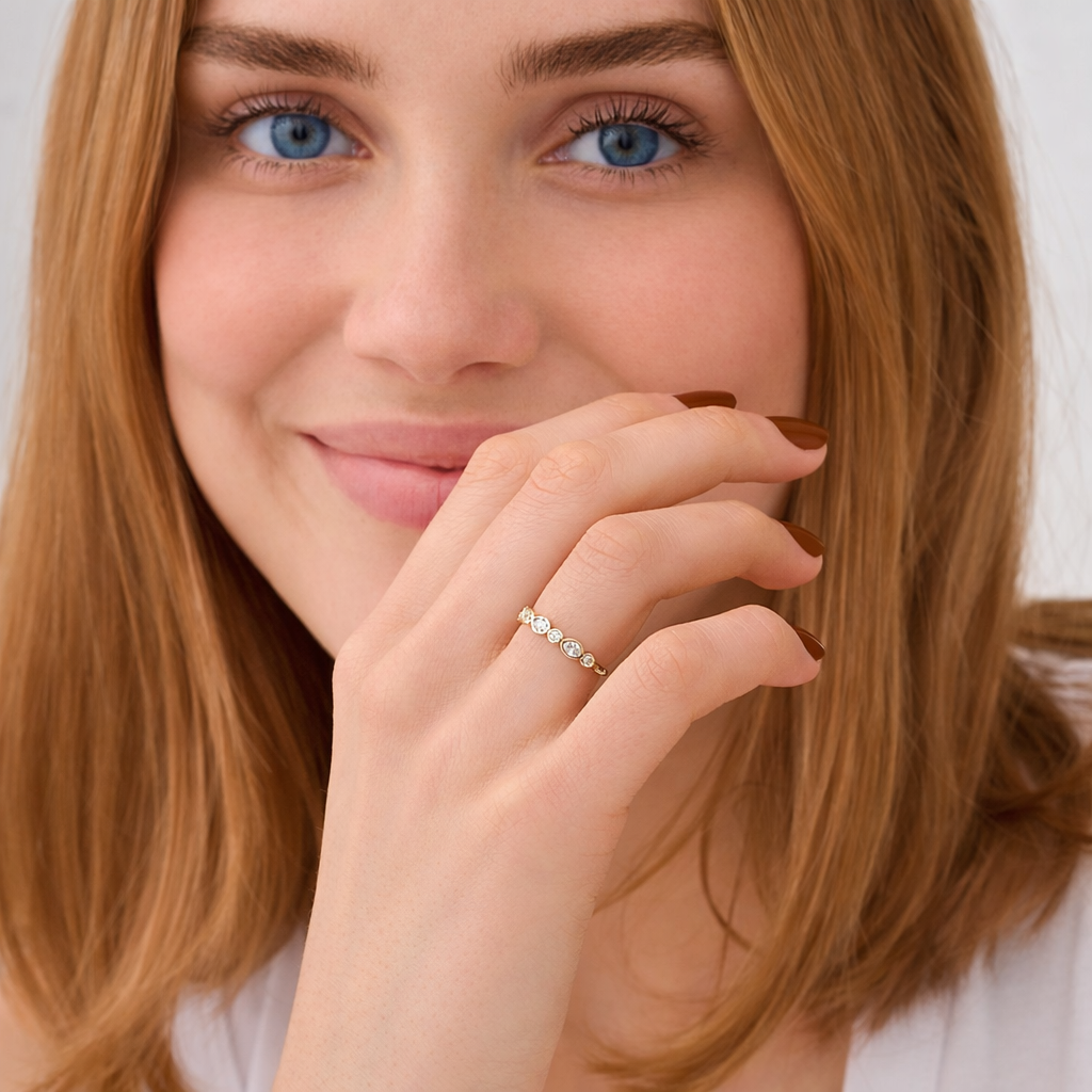 Bezel Wedding Band Oval And Round Cut Diamond Half Eternity Wedding Band.
