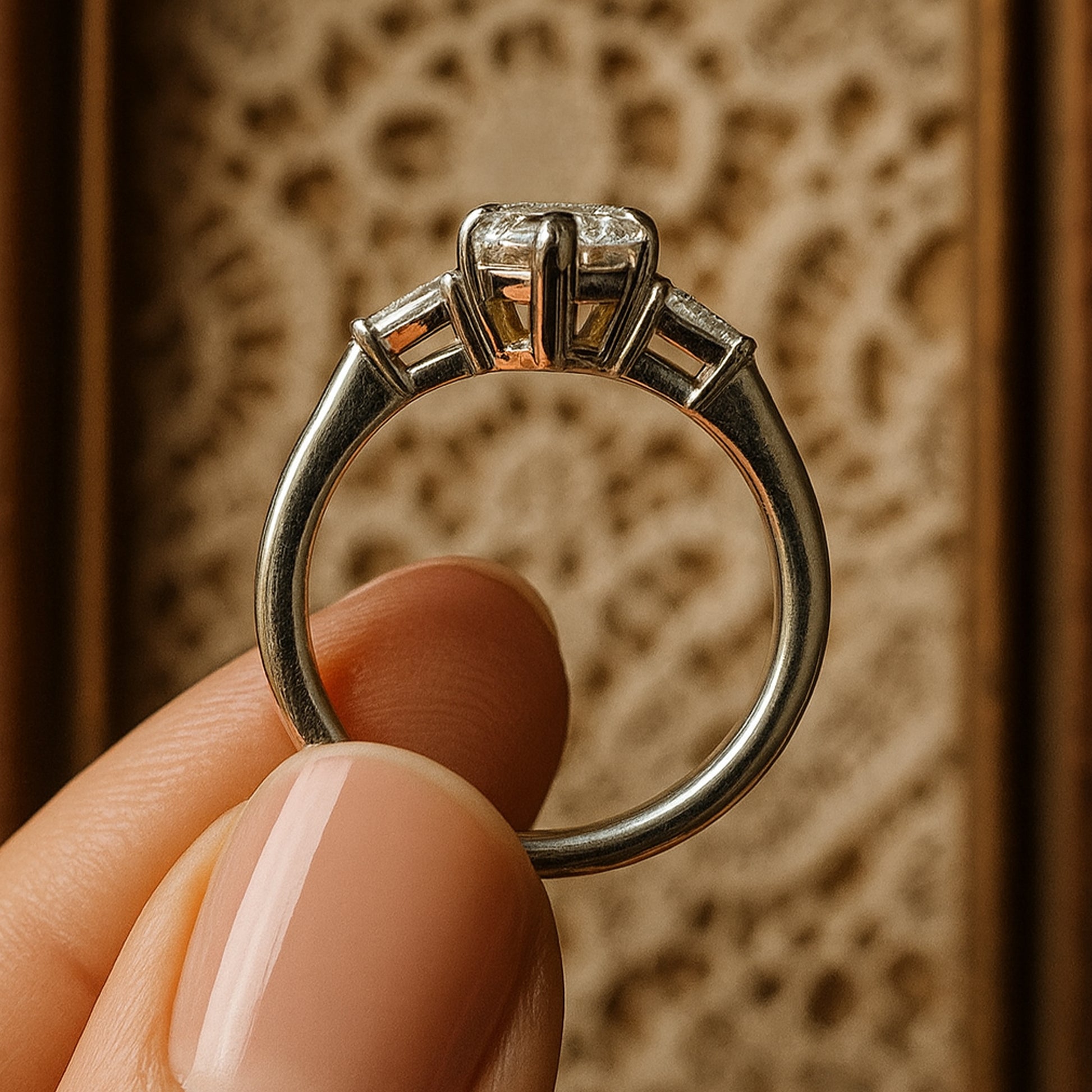 Women's April Birthstone Marquise Ring, Moissanite Wedding Jewelry With Classic Prong Setting And Sparkle