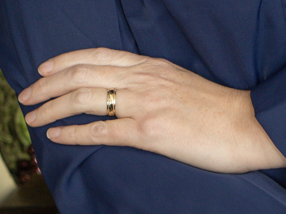 Milgrain Wedding Band Mens Men's Twist Wedding Band Designer Men’s Wedding Ring.
