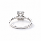 Cathedral Engagement Ring With 3 Carat Emerald Cut Diamond
