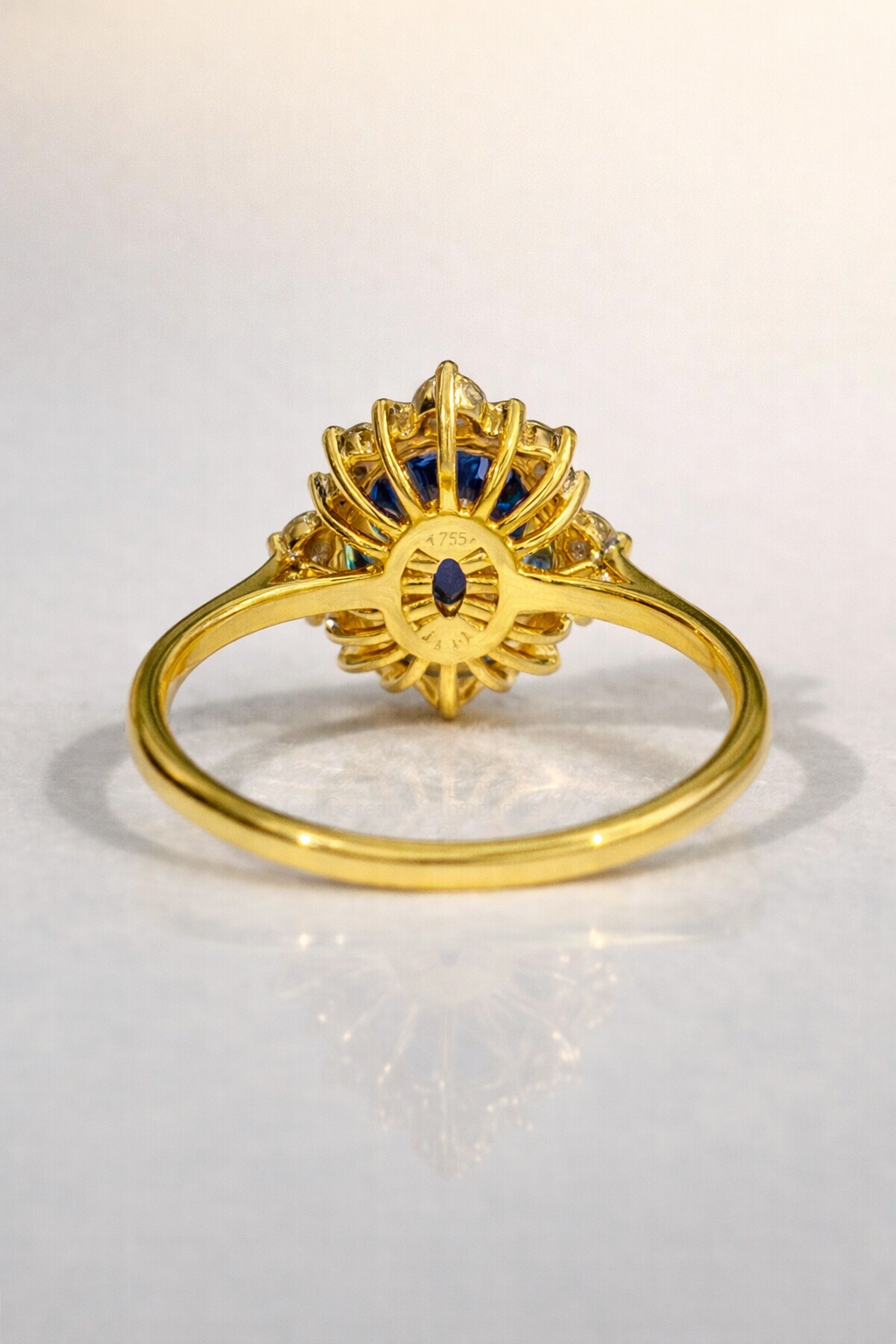 Sapphire Engagement Ring Diamond And Sapphire Ring Cathedral Setting.
