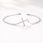 Diamond cross bracelet for women in gold
