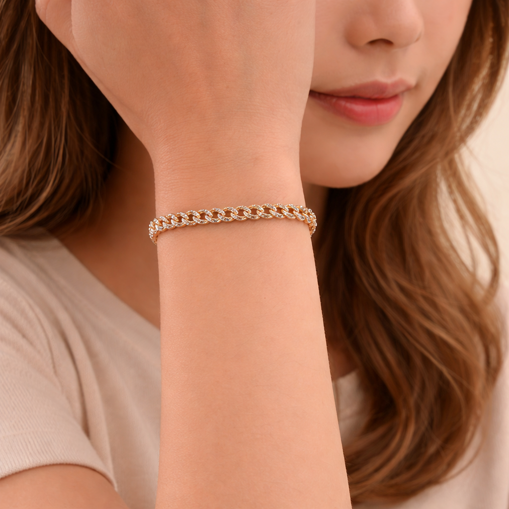 Diamond Cuban link bracelet for women
