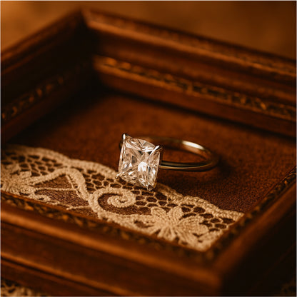 Women’s Cushion Cut Moissanite Ring Featuring Diamond Brilliance For Engagement Or Anniversary Gift