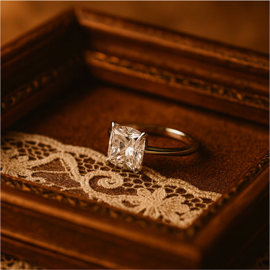 Women’s Cushion Cut Moissanite Ring Featuring Diamond Brilliance For Engagement Or Anniversary Gift