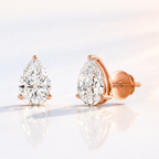 Pear Cut Diamond Or Moissanite Teardrop Earrings

