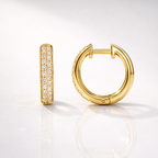 Custom Earrings Diamond Huggie Hoop Earrings
