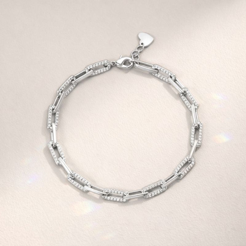Minimalist Paperclip Chain Bracelet For Women