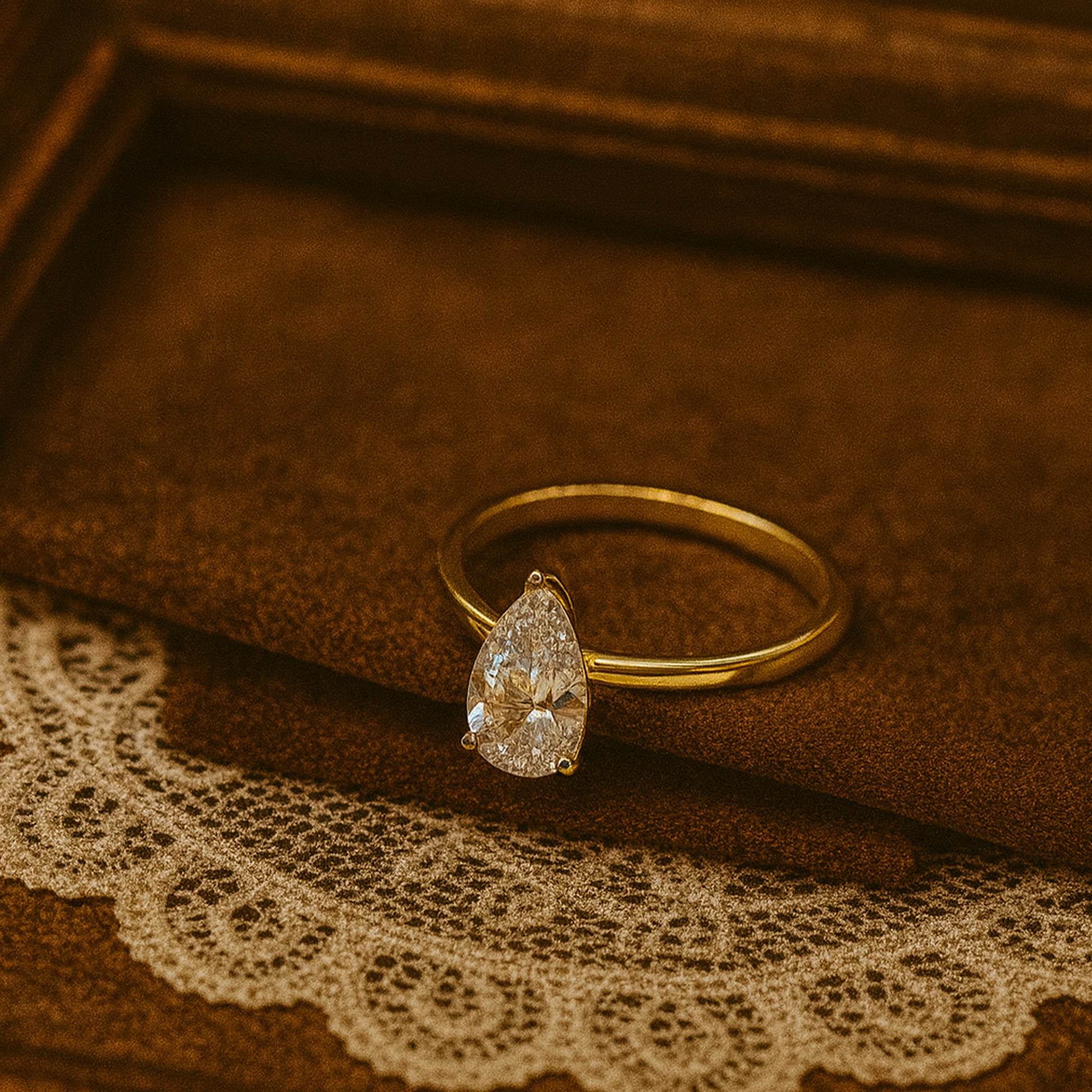 Classic Pear Shaped Moissanite Solitaire Ring For Proposal, Ideal Gift For September Born Birthstone Jewelry Lovers