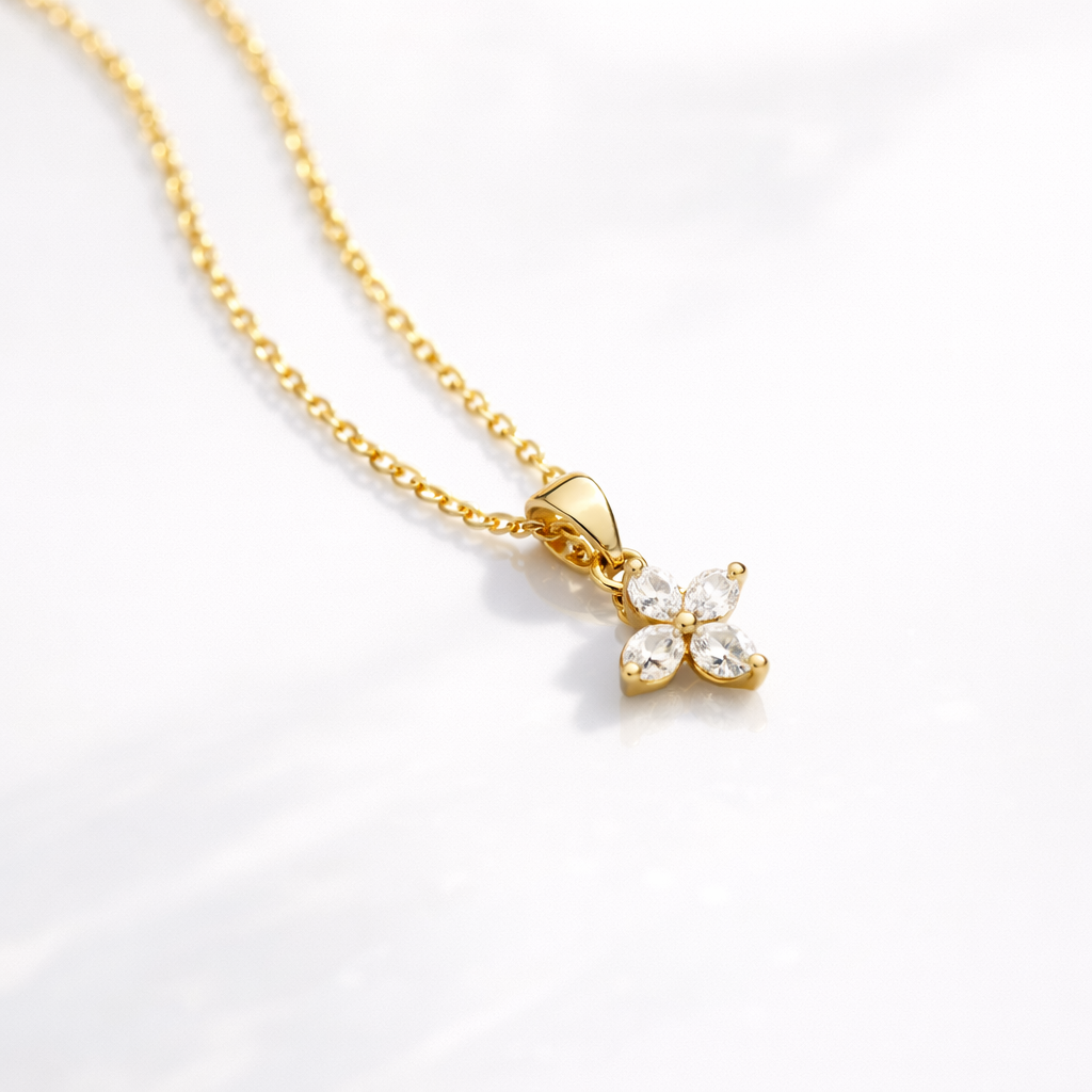 Diamond Clover Pendant Four Leaf Clover Diamond Pendant
