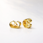 Bezel Set Hoop Earrings With Round Cut Diamond Drop
