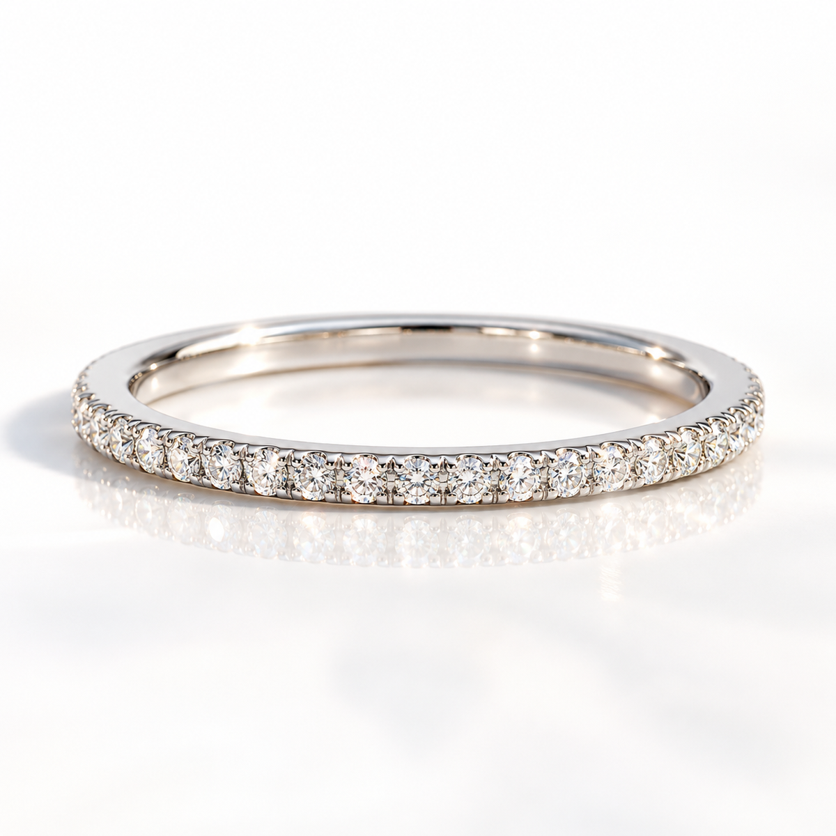 Round Cut Full Eternity Women's Wedding Band