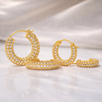 Diiro Earrings Diamond Huggie Earrings Small Gold Hoop Earrings