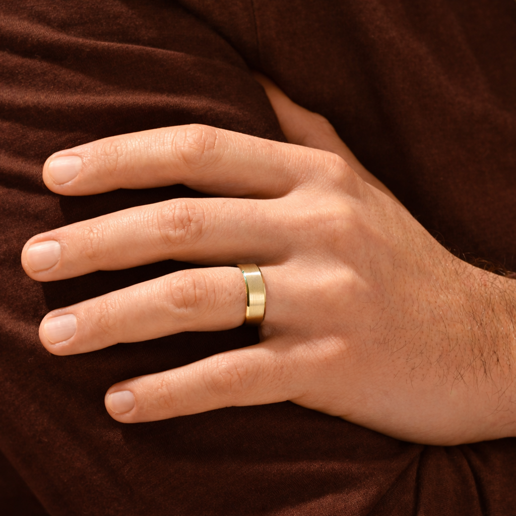 Classic Wedding Band Matte Brushed Wedding Band Wedding Bands For Men Style.
