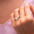 Diamond Ring Three Stone Design in White Gold