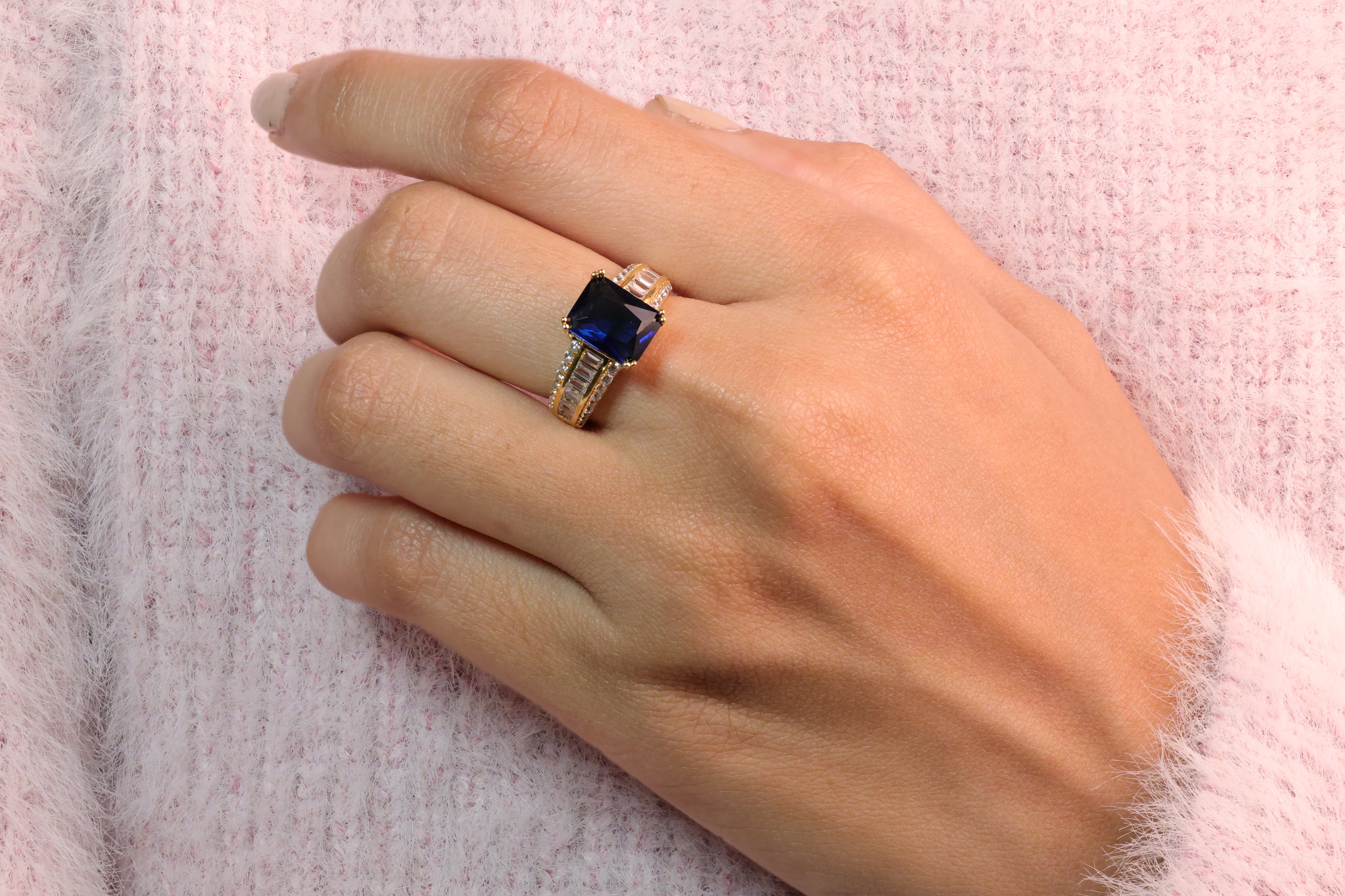 Sapphire And Diamond Ring Blue Sapphire Ring September Birthstone Ring.
