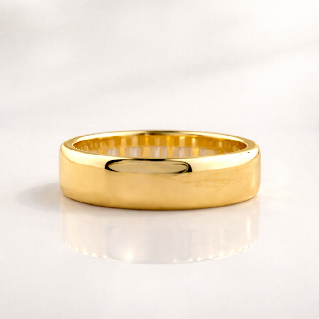 Round and baguette cut diamond wedding band
