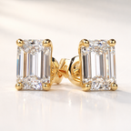 White Gold Round Diamond Stud Earrings

