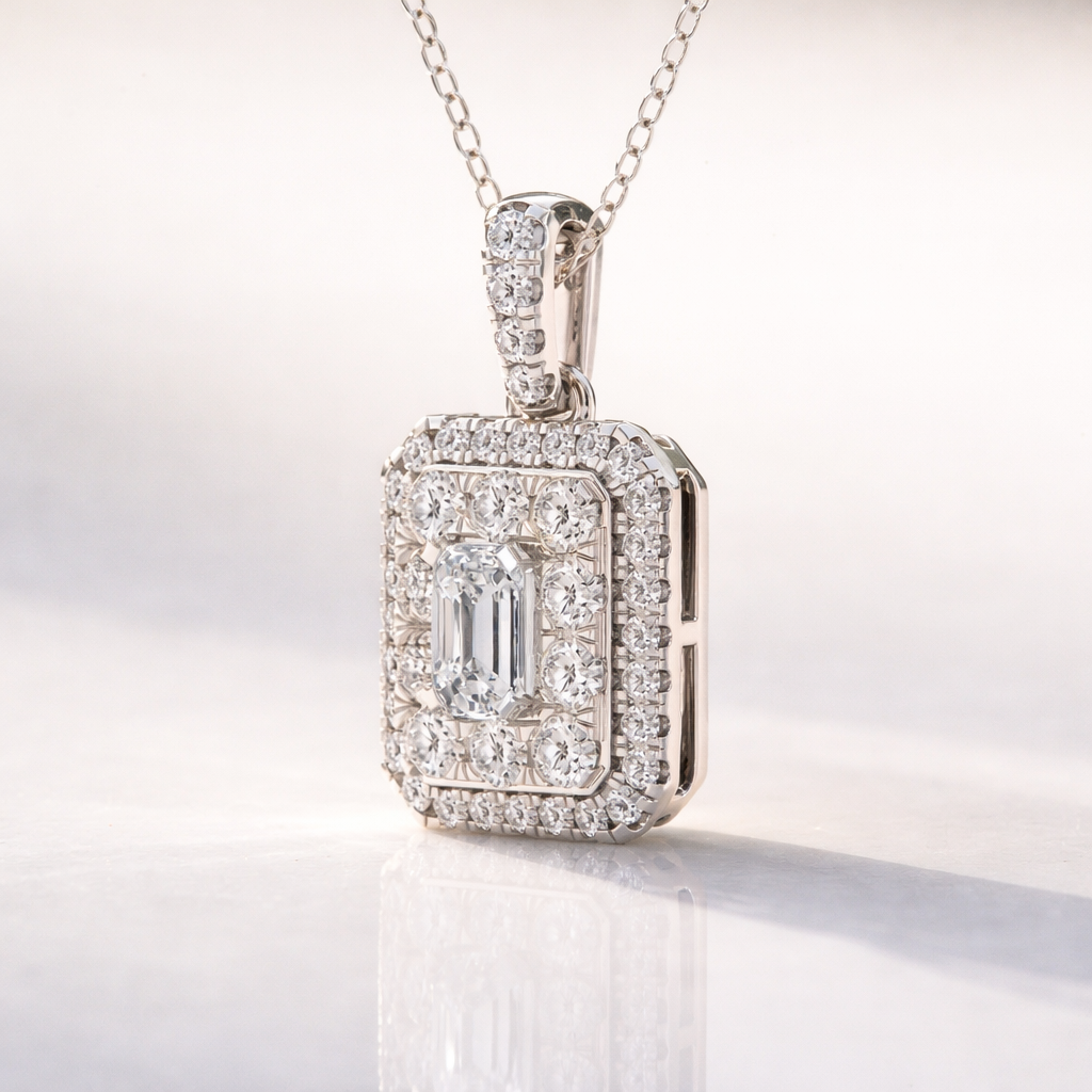 Beautiful Marquise Diamond Pendant With A V-Prong Setting In Yellow Gold.
