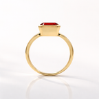 Rose Gold Garnet Statement Ring
