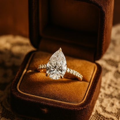 Women's Wedding Bands Pear Shaped Pavé Band Ring Bridal Anniversary Jewelry Gift Engagement Love Proposal