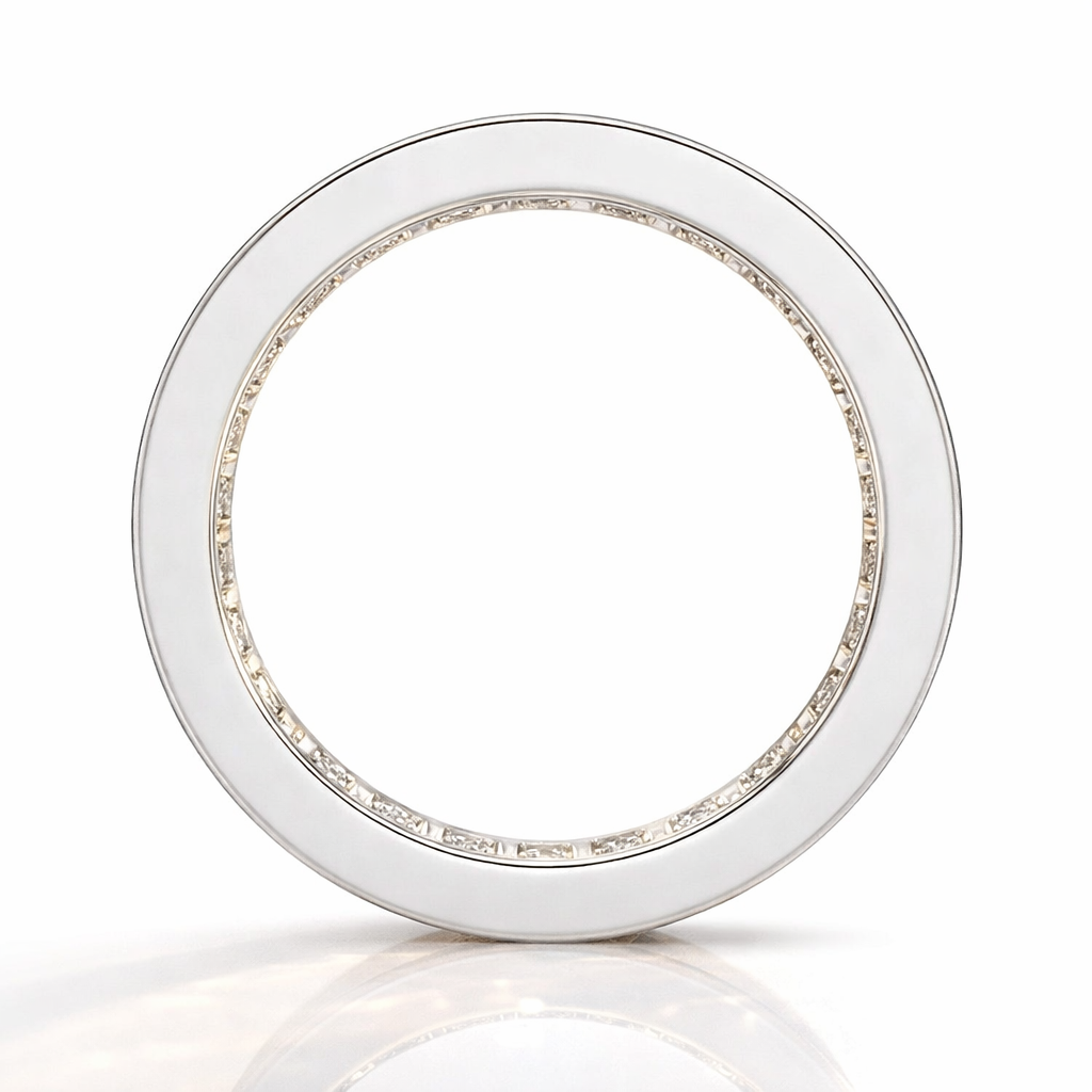 Princess Cut Wedding Band Milgrain Wedding Band Channel Set Eternity Wedding Band.
