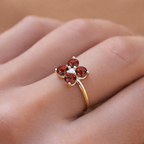 January Birthstone Garnet Ring
