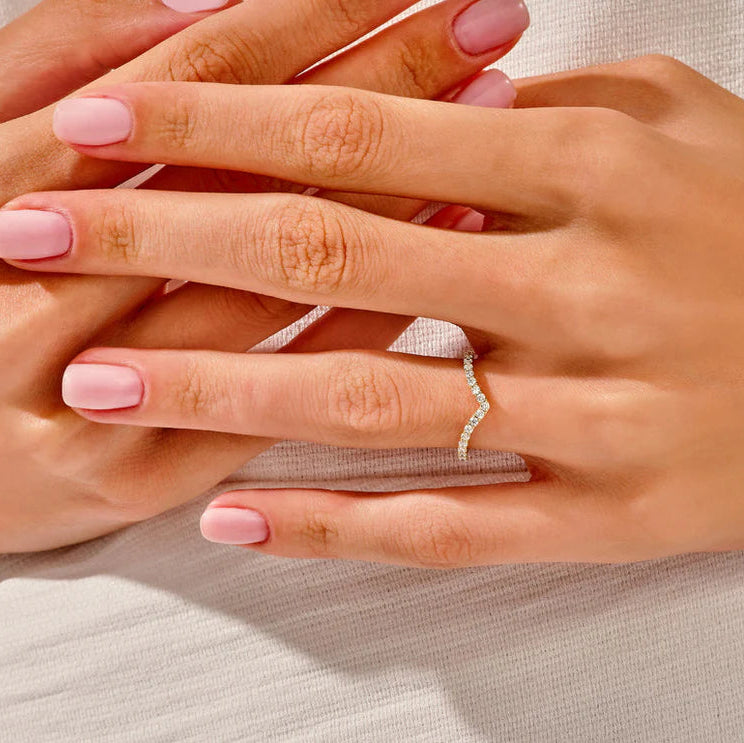 Yellow gold oval engagement ring wedding band set
