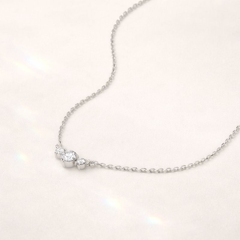 Diamond Pendant With Three Stone Pendant Design And Three Prong Setting By Diiro Pendants
