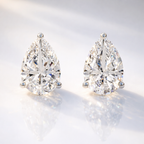 Diiro Earrings Featuring Pear Cut Teardrop Diamond Studs
