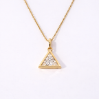Triangle Pendant Gold Triangle Pendant Bezel Diamond Pendant Diiro Pendant
