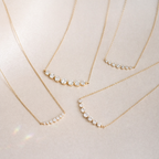 Custom Diamond Pendant Featuring 7 Diamond Pendant With Floating Bubble Setting
