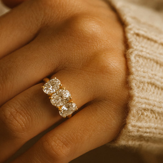 Oval Cut Diamond Solitaire Ring Gold Engagement
