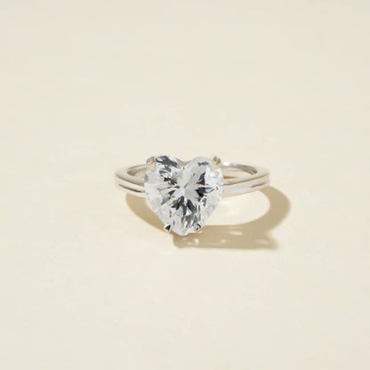 Heart Cut VVS1 Diamond Wedding Promise Ring