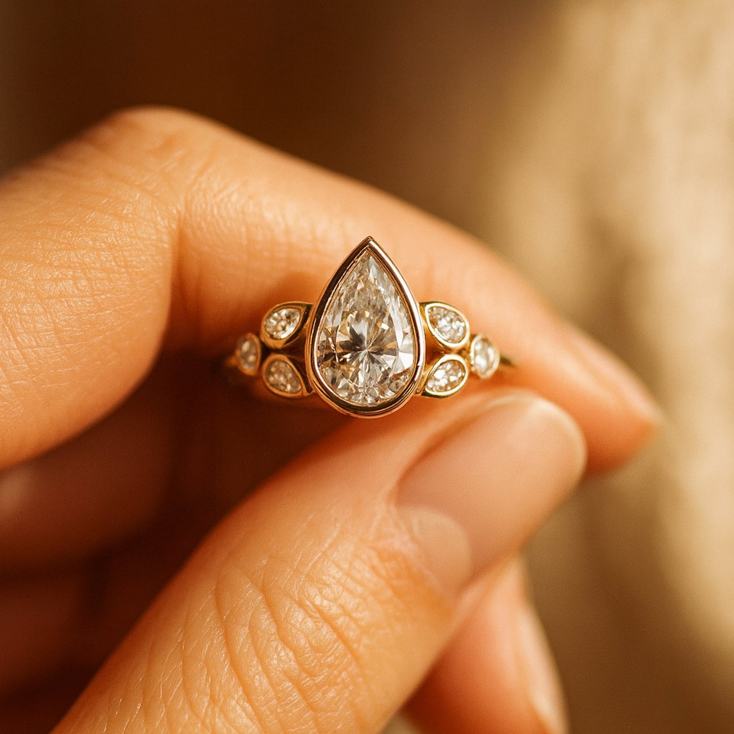 July Birthstone Ring Asscher Cut Trapezoid Side Stone Wedding Jewelry Anniversary Gift Bridal Love Engagement 