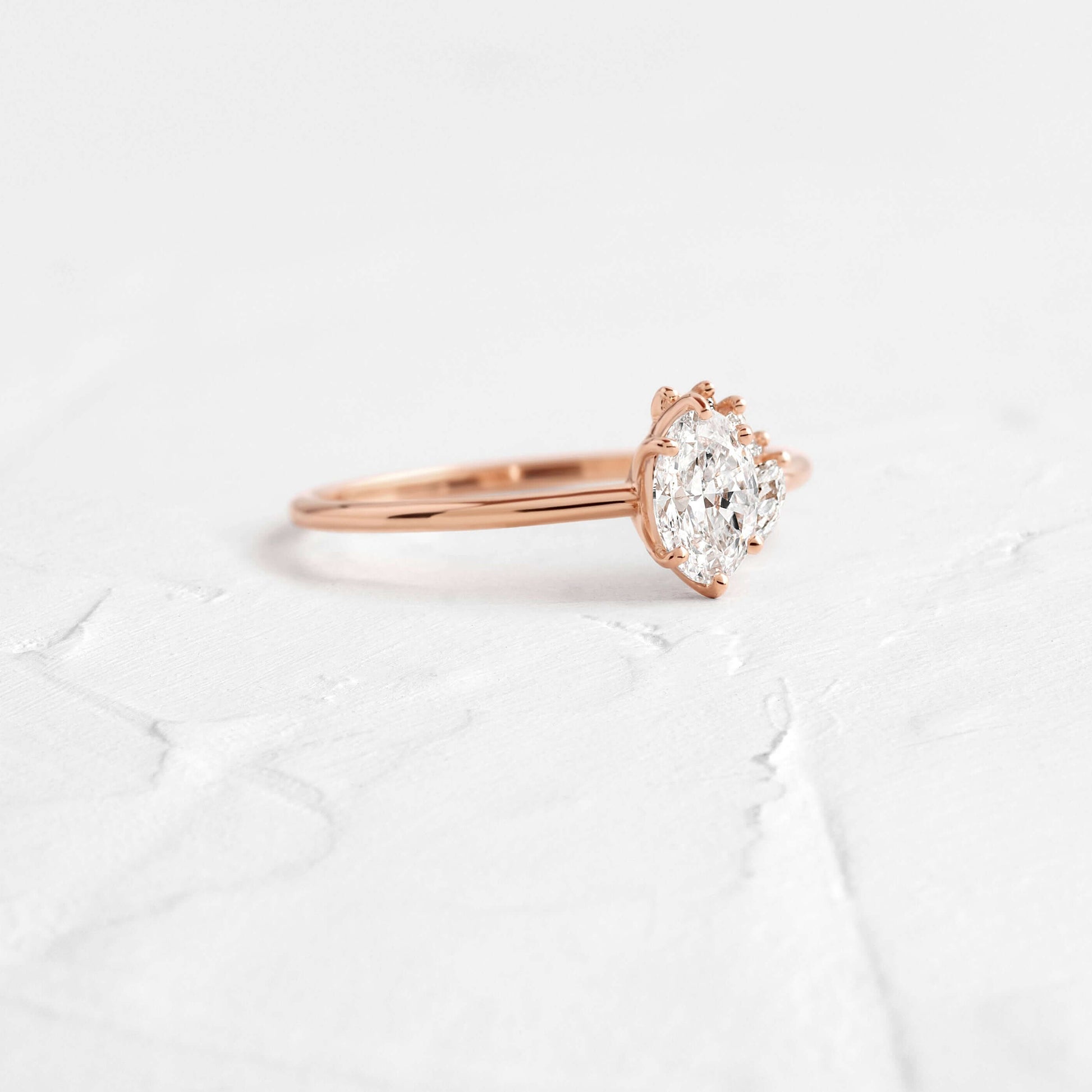 Vintage Oval Cut 1.50 CT Ring, Moissanite Cluster Halo Gold Engagement Fine Jewelry