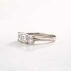 White Gold Wedding Band With Five Asscher Cut Diamonds
