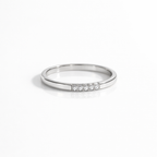 Stackable 5 Stone Wedding Band With Lab Grown Diamonds
