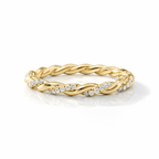 Round Cut Diamond Or Moissanite Half Eternity Wedding Band
