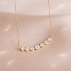 Custom Moissanite Pendant With 7 Diamond Pendant And Minimal Pendant Look
