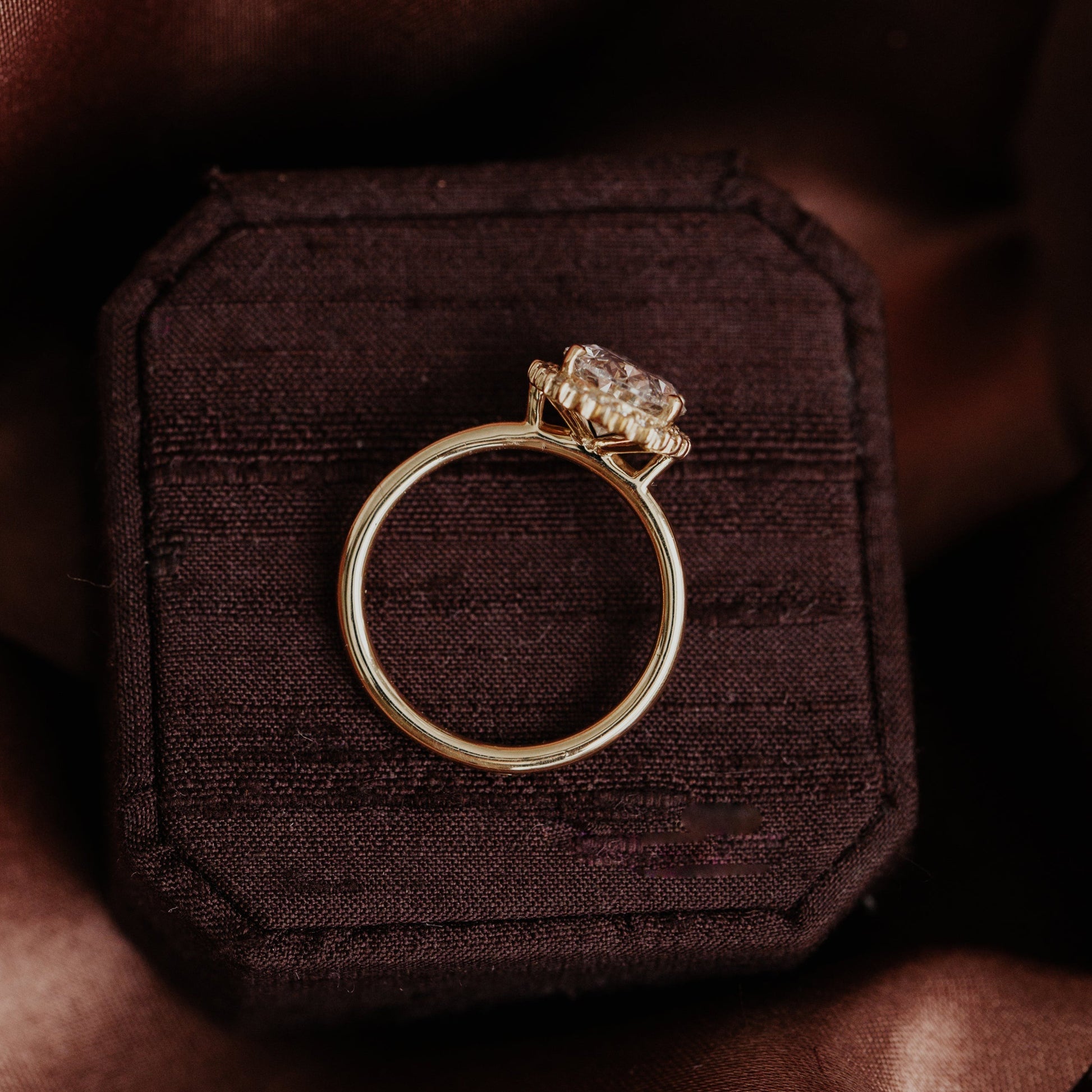 Engagement Oval Halo Ring, Moissanite 14K Gold Fine Jewelry With Timeless Elegance