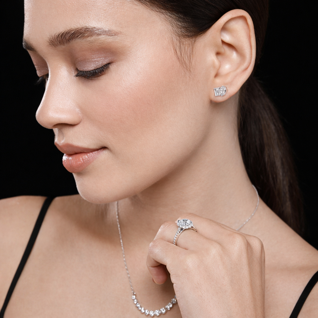 Elegant Toi Et Moi Earrings Featuring Marquise And Emerald Cut Diamonds
